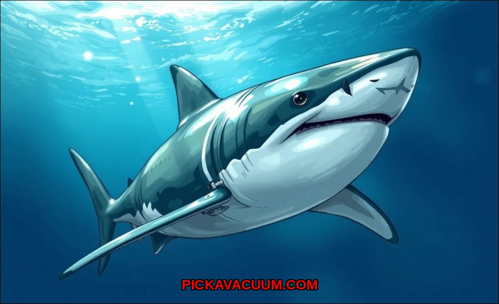 Clean vector illustration of clean brush on shark 