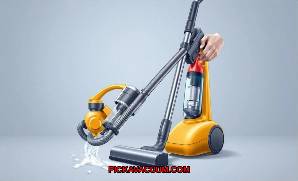 Clean vector illustration of use shark cordless at