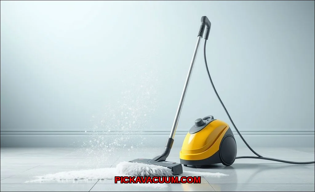 Clean vector illustration of use shark steam mop