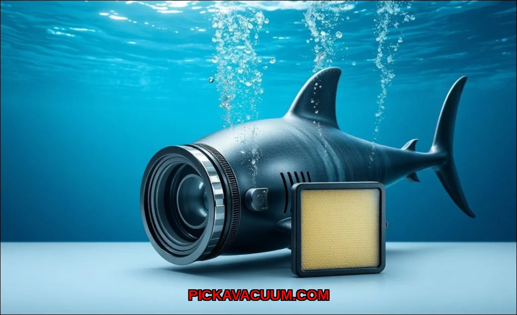 Clean vector illustration of shark nv360 replaceme