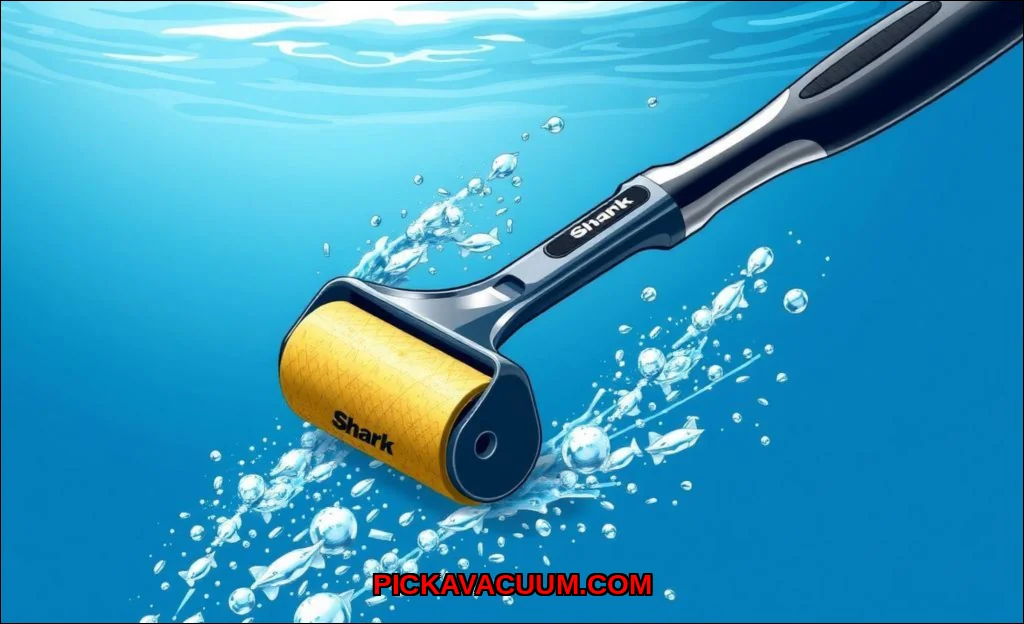 Clean vector illustration of shark nv502 roller br